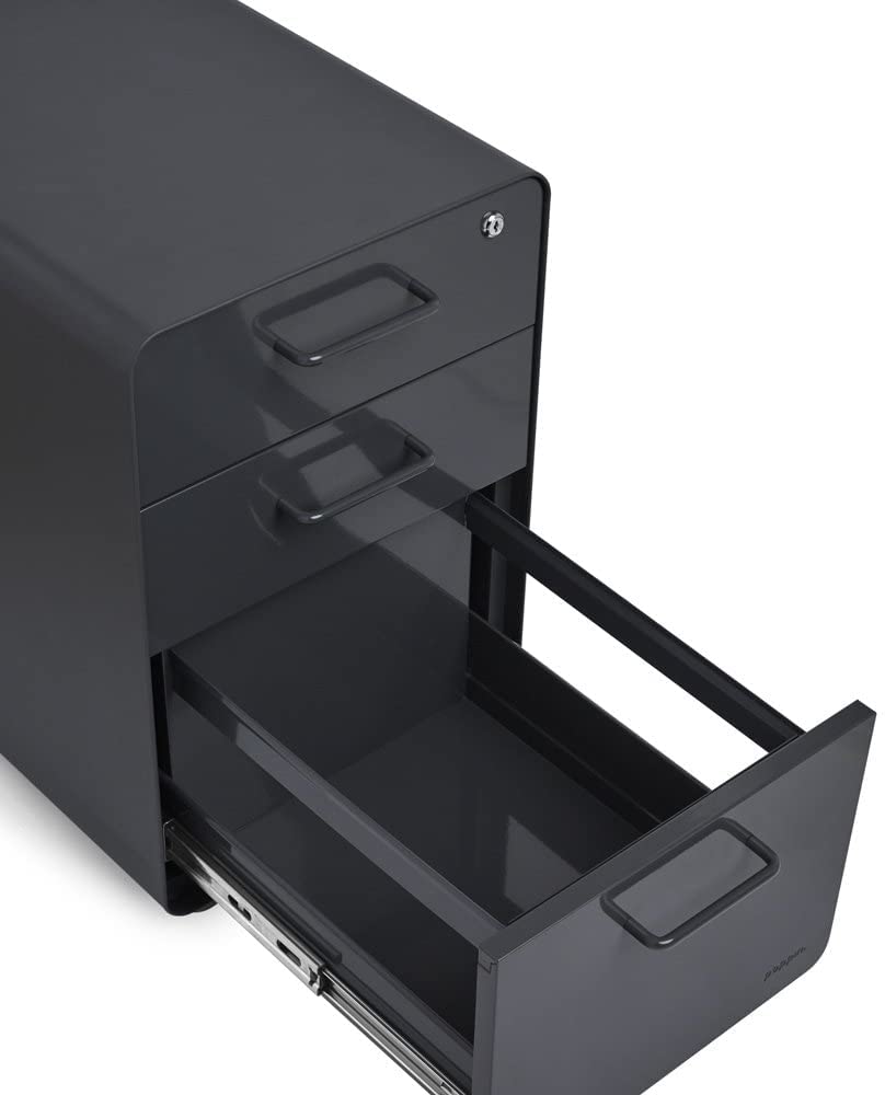 Amazon.com: Poppin Stow 3-Drawer File Cabinet - Charcoal, 2